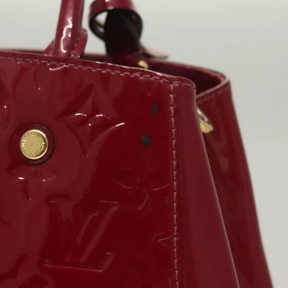 LOUIS VUITTON Vernis Montaigne BB Hand Bag 2way Rose Andian - Picture 6 of 15